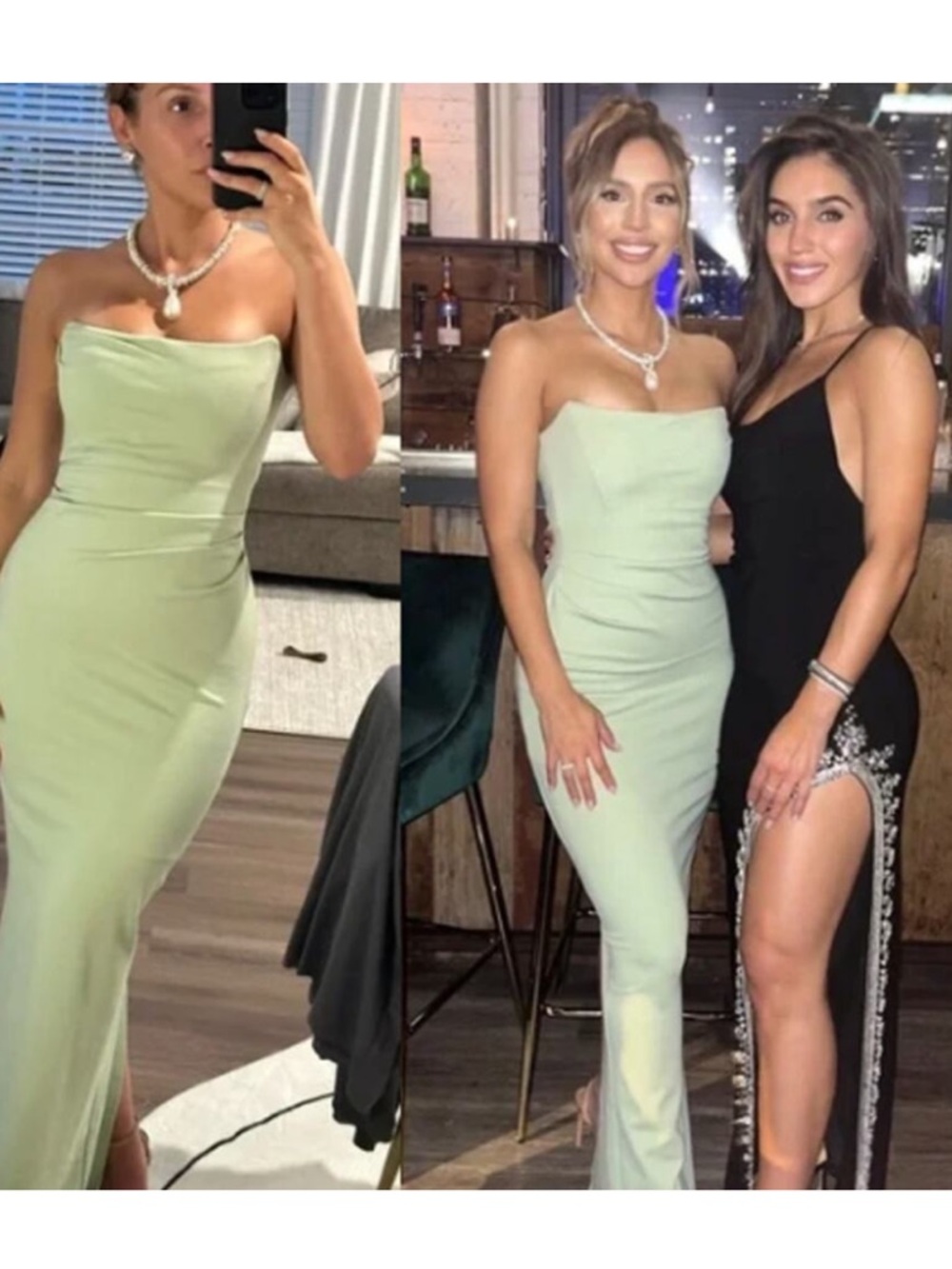 Michael Costello X Revolve Briggs Gown Ruched  Maxi Dress In Sage Size L - Picture 5 of 16
